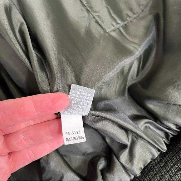 Vintage Evergreen wool bomber jacket men’s medium olive army green - Picture 9 of 9